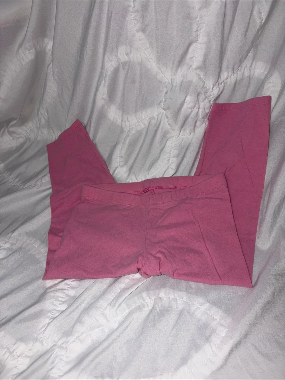 Girls' Pink Stretch Pull-On Leggings